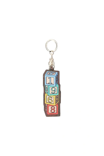 Etro Charm Key Ring Twister Toys Logo In Brown,red