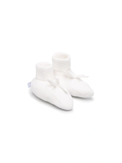 Absorba Babies' Knitted Crib Shoes In White