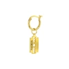 True Rocks Gold Plated Mini Razor Blade On Gold Hoop Single In Hoop