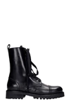 ANNA F COMBAT BOOTS IN BLACK LEATHER,11630756