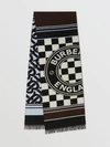 BURBERRY Montage Cashmere Wool Silk Jacquard Scarf