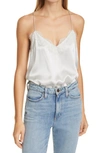 Cami Nyc The Racer Lace-trimmed Silk-charmeuse Camisole In White