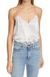 Cami Nyc The Racer Lace-trimmed Silk-charmeuse Camisole In Dove