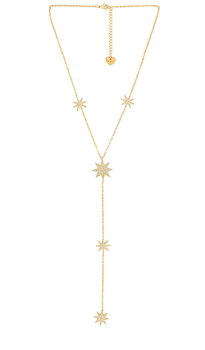 Bracha Lillian Burst Lariat Necklace In Gold