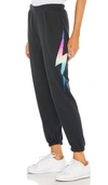 Aviator Nation Bolt Sweatpants In Rainbow Pink