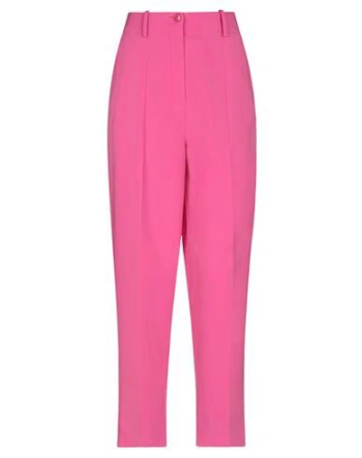 Patrizia Pepe Woman Pants Fuchsia Size 10 Polyester, Elastane In Pink