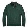 Polo Ralph Lauren Luxury Jersey Quarter-zip Pullover In Scotch Pine Heather