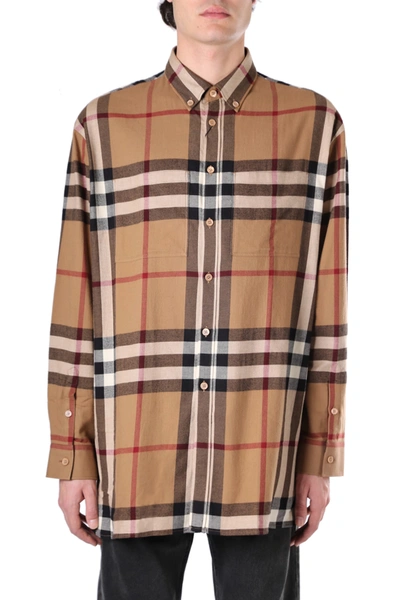 Burberry House Check Print Cotton Shirt In Multi