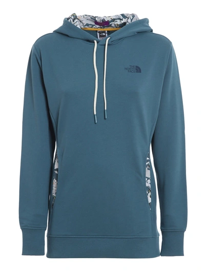 The North Face Camouflage Detail Hoodie In Blue