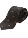 PAUL SMITH TIE DOGS TIE IN BROWN