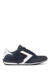 HUGO BOSS HUGO BOSS - HYBRID TRAINERS WITH REFLECTIVE DETAILS AND BACKTAB LOGO - DARK BLUE