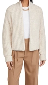 VINCE RIBBED CROPPED ALPACA CARDIGAN,VINCE50830