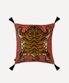 House Of Hackney Saber Large Velvet Cushion In Pink