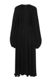 VALENTINO WOMEN'S DRAPED SILK GEORGETTE MIDI DRESS