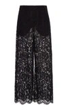 VALENTINO WOMEN'S CROPPED LACE WIDE-LEG PANT
