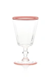 MODA DOMUS HAND-PAINTED DOUBLE RIM WINE GLASS