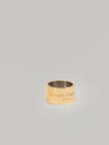 Maison Margiela Upside Down Logo Band Ring In Metallic
