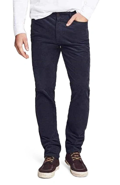 Faherty Stretch Corduroy 5 Pocket Pants In Faded Navy