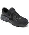 Nike Big Kids Air Max Excee Running Sneakers From Finish Line In Black, Dark Gray