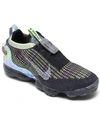 Nike Women's Air Vapormax 2020 Flyknit Running Sneakers From Finish Line In Black, White
