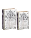 AB HOME THOMAS MOORE BOOK BOXES, SET OF 2