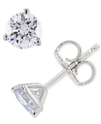 Macy's Diamond Stud Earrings (5/8 Ct. T.w.) In 14k White Or Yellow Gold In White Gold