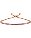 LE VIAN PINK RUBY (1-3/4 CT. T.W.) & WHITE SAPPHIRE (1/4 CT. T.W.) OMBRE BOLO BRACELET IN 14K ROSE GOLD