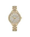 KENDALL + KYLIE WOMEN'S KENDALL + KYLIE GOLD TONE CRYSTAL EMBELLISHED STAINLESS STEEL STRAP ANALOG WATCH 40MM