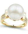 HONORA CULTURED MING PEARL (12MM) & DIAMOND (1/5 CT. TW.) RING IN 14K GOLD