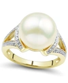 HONORA CULTURED MING PEARL (12MM) & DIAMOND (1/6 CT. T.W.) STATEMENT RING IN 14K GOLD