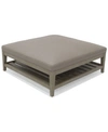 FURNITURE CLOSEOUT! CHARLETT 42" LEATHER COCKTAIL OTTOMAN, CREATED FOR MACY'S