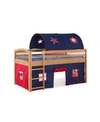 ALATERRE FURNITURE ADDISON CINNAMON FINISH JUNIOR LOFT BED,TENT AND A PLAYHOUSE WITH TRIM