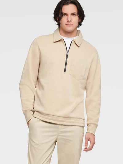 Dkny Scuba Half Zip Sweater In Sand