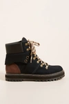 See By Chloé Black Leather Eileen Ankle Boots In Black