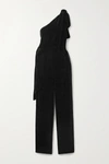 LES RÊVERIES ONE-SHOULDER VELVET JUMPSUIT