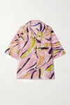 EMILIO PUCCI + NET SUSTAIN OVERSIZED PRINTED COTTON AND SILK-BLEND SHIRT