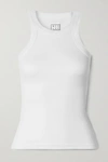 Wsly The Rivington Ribbed Stretch-tencel Lyocell Tank In White