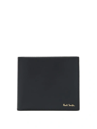 Paul Smith Leather Bi-fold Wallet In Black