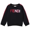 Fendi Teen Logo Embroidered Sweatshirt In Black