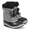 Sorel Yoot Pac Faux Fur-trimmed Leather Snow Boots In Grey