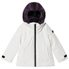 AI RIDERS ON THE STORM WHITE COAT WITH DETACHABLE PURPLE GOGGLE HOOD,JG374G