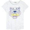 KENZO GREY MARL TIGER PRINT T-SHIRT,10148