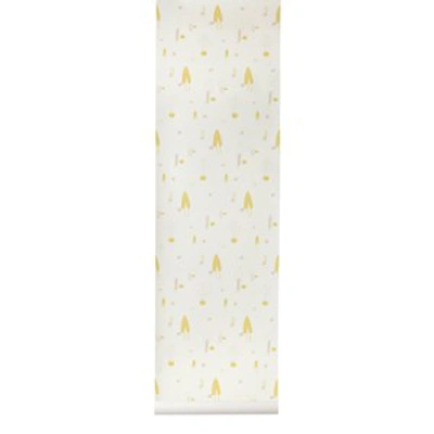 Ferm Living Rose Forest Wallpaper One Size In Pink