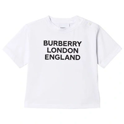Burberry Babies' T-shirt Bianca In Jersey Di Cotone In White