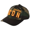 DSQUARED2 GREEN CAMO ICON EMBROIDERED CAP,DQ04IC