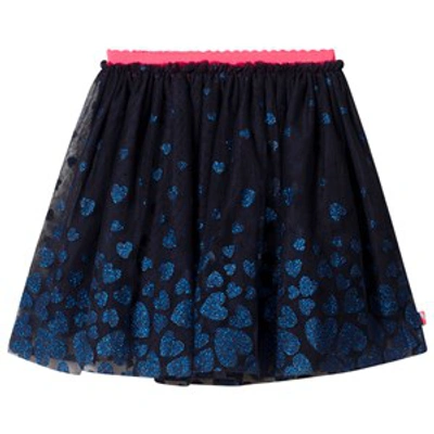Billieblush Babies' Navy Glitter Heart Tulle Skirt