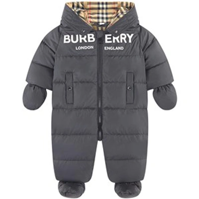 Burberry Babies' Black Skylar Logo Snowsuit