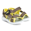 CAMPER BROWN AND YELLOW WOUS BLANCO VELCRO STRAP SANDALS,K800360-001