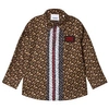 BURBERRY BROWN MONOGRAM STRIPE PRINT SHIRT,8030273