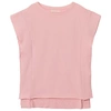 ANDORINE ANDORINE PINK SHORT SLEEVE RUFFLE SWEAT DRESS,ADS21-04